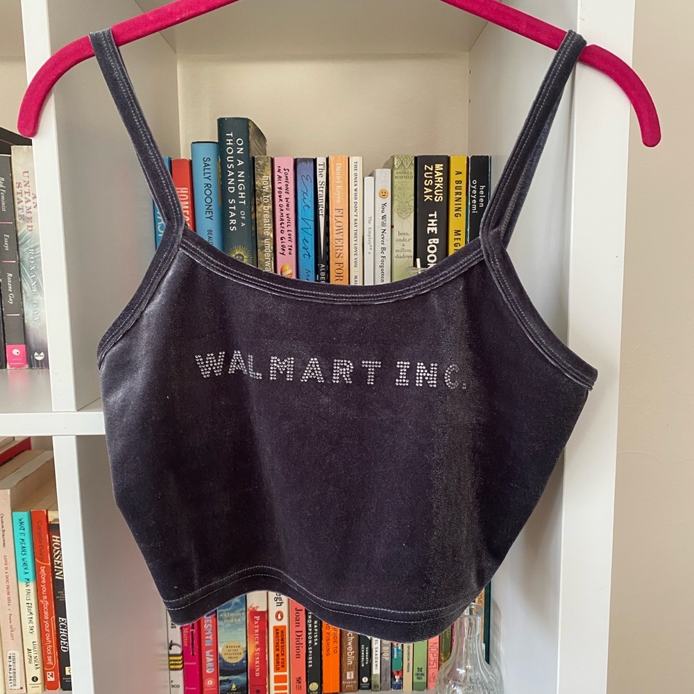 FBC Bedazzled Velvet Walmart Cropped Tank